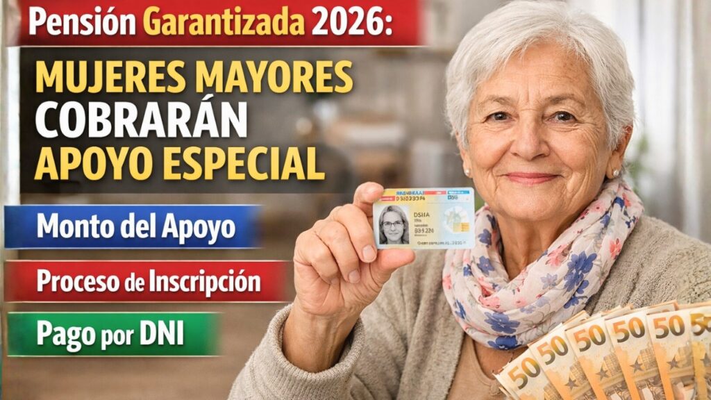 Pensión garantizada 2026: mujeres mayores cobrarán apoyo especial — monto, inscripción y pago por DNI
