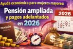 Ayuda económica para mujeres mayores: pensión ampliada y pagos adelantados en 2026