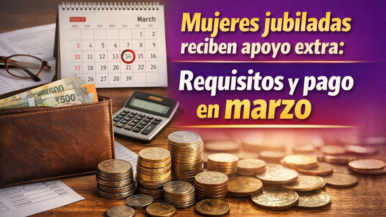 Mujeres jubiladas reciben apoyo extra: requisitos y pago en marzo