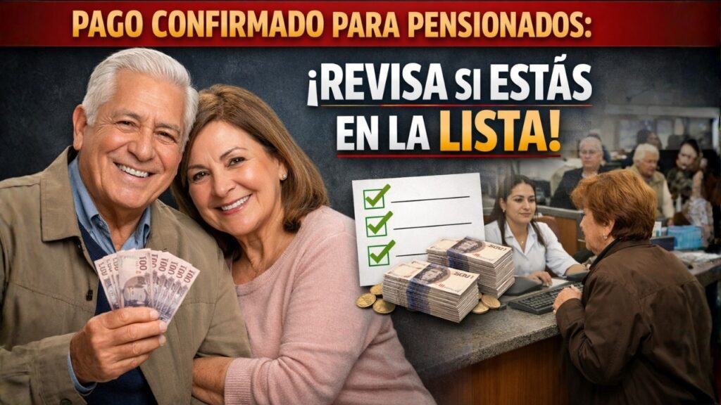 Pago confirmado para pensionados: revisa si estás en la lista