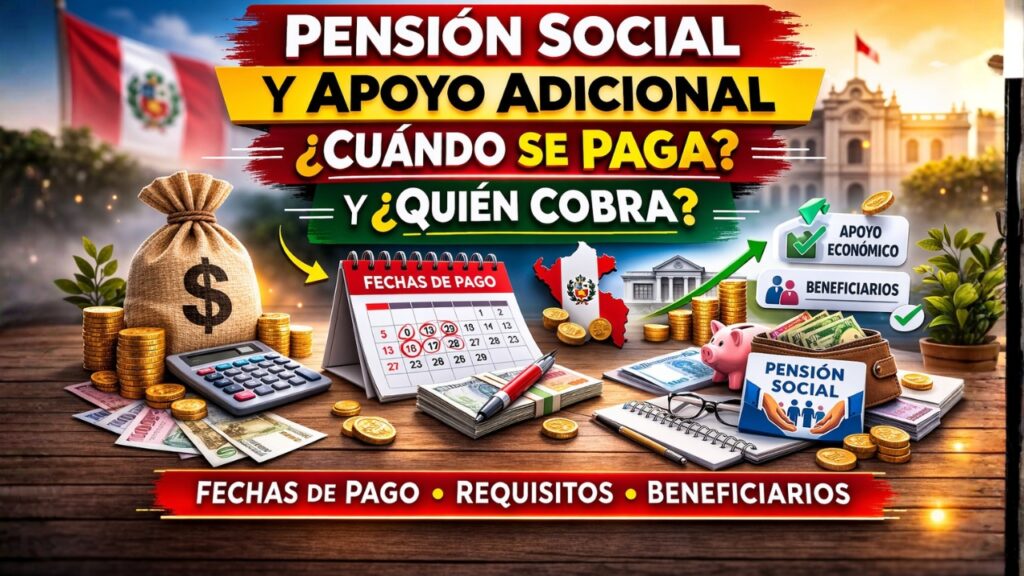 Pensión social y apoyo adicional: cuándo se paga y quién cobra