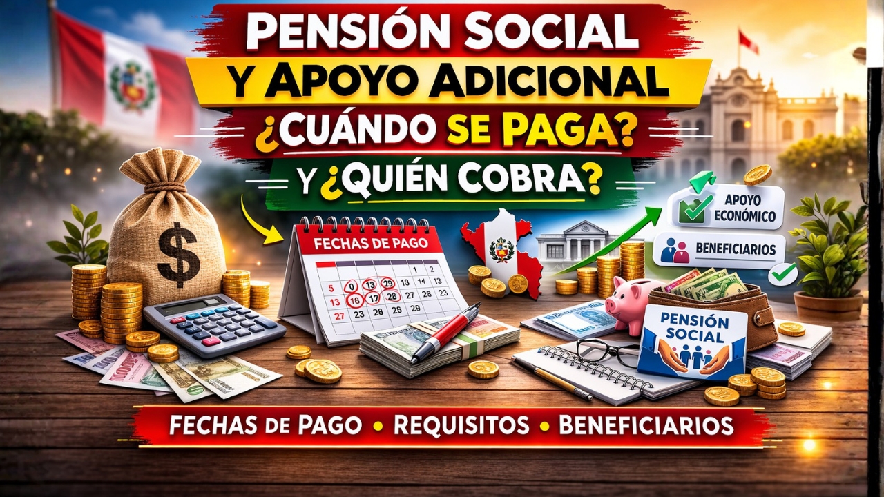 Pensión social y apoyo adicional: cuándo se paga y quién cobra