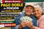 México anuncia pago doble de pensión para adultos mayores: quiénes reciben el apoyo, cuánto pagan y fechas oficiales de marzo 2026