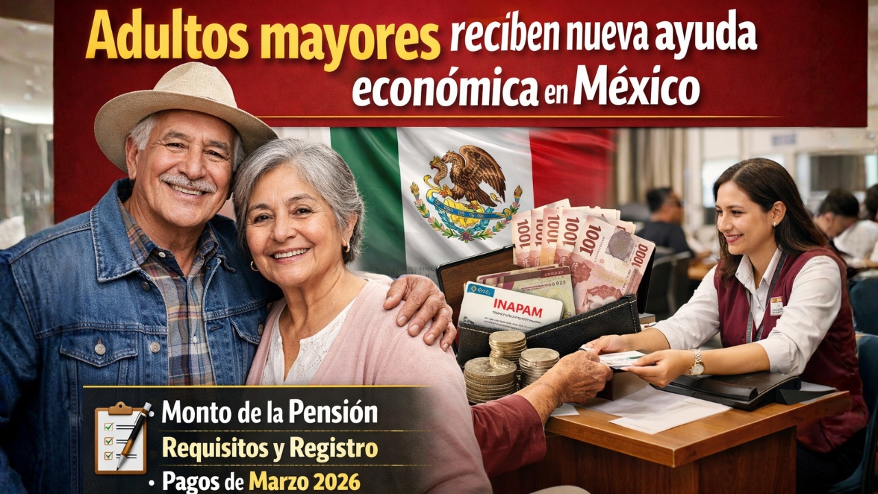 Adultos mayores reciben nueva ayuda económica en México: monto de la pensión, requisitos, registro paso a paso y pagos de marzo 2026