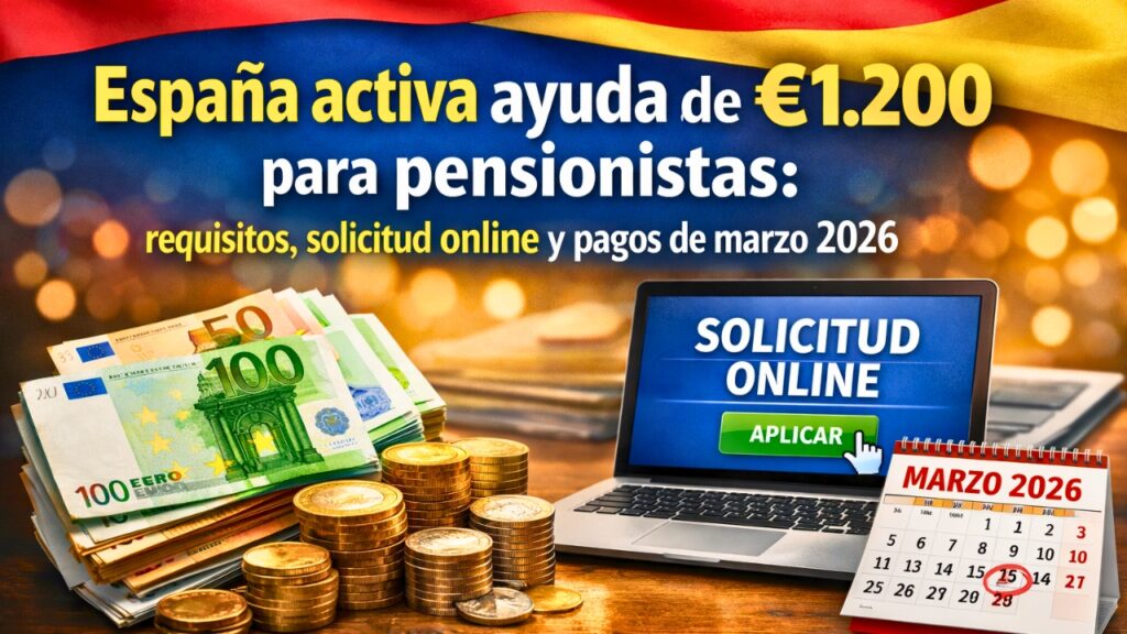 España activa ayuda de €1.200 para pensionistas: requisitos, solicitud online y pagos de marzo 2026