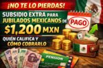 ¡No Te Lo Pierdas! Subsidio Extra para Jubilados Mexicanos de $1,200 MXN: Quién Califica y Cómo Cobrarlo