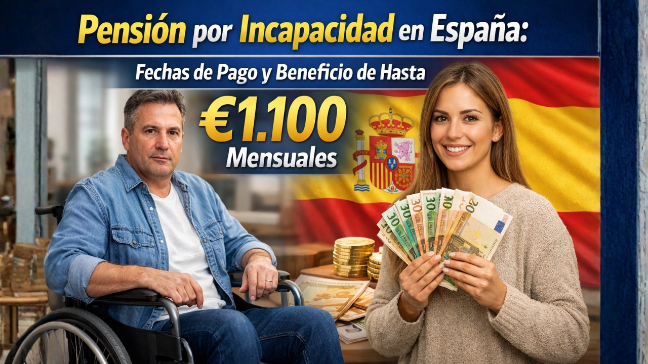 Pensión por Incapacidad en España: Fechas de Pago y Beneficio de Hasta €1,100 Mensuales