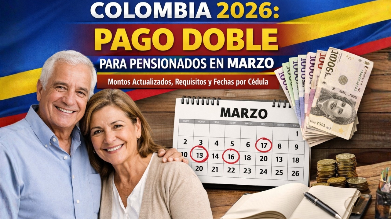 Pago Doble para Pensionados en Colombia – Marzo 2026