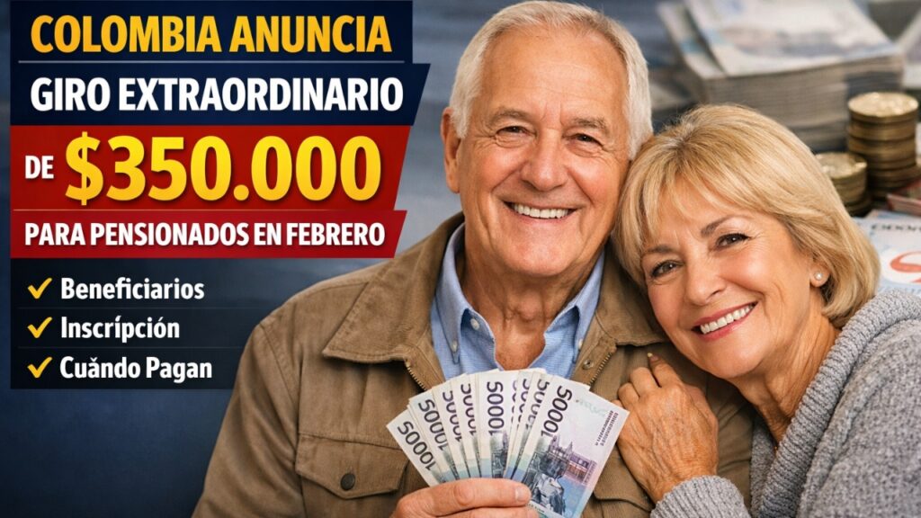 Giro Extraordinario de $350.000 para Pensionados en Colombia – Febrero 2026