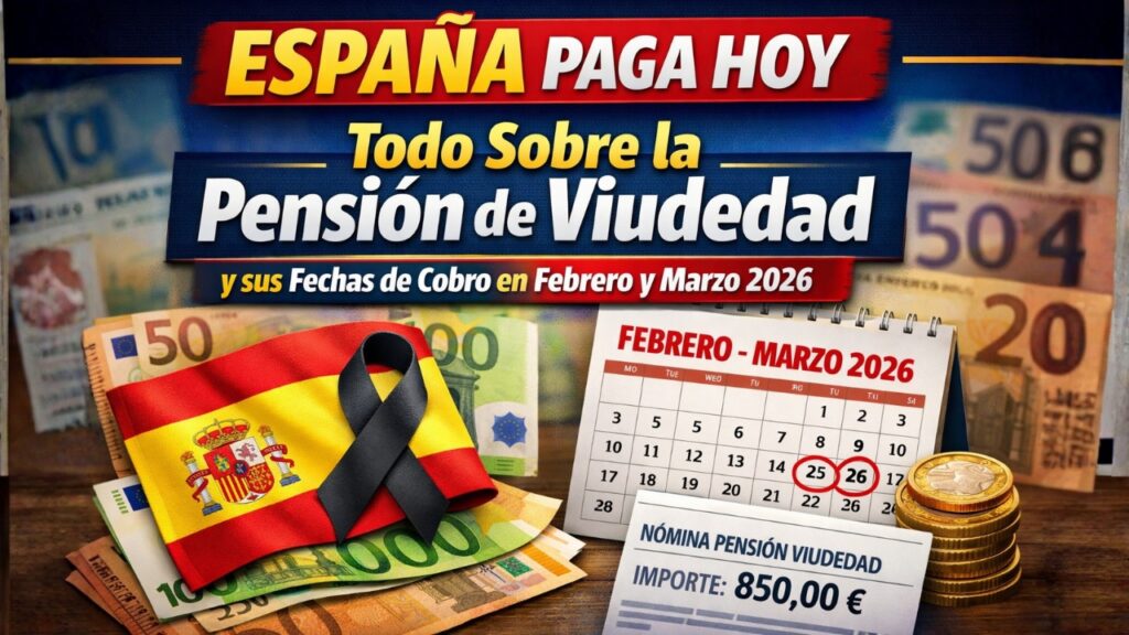España Paga Hoy: Todo Sobre la Pensión de Viudedad y sus Fechas de Cobro en Febrero y Marzo 2026